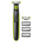 Philips OneBlade Hybrid Stubble Trimmer & Shaver with 3 x Lengths & 1 Extra Blade Amazon Exclusive (UK 2-Pin Bathroom Plug) - QP2520/30, Lime Green/ Charcoal Grey