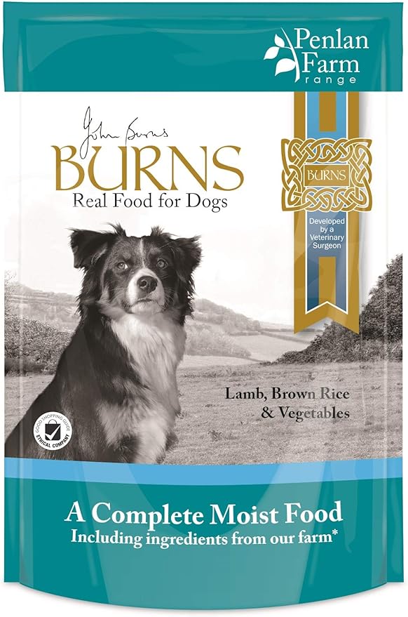 Burns Pet Nutrition Hypoallergenic Complete Wet Food Adult Dog Penlan Pouch Lamb Brown Rice & Vegetables 6x400 gm