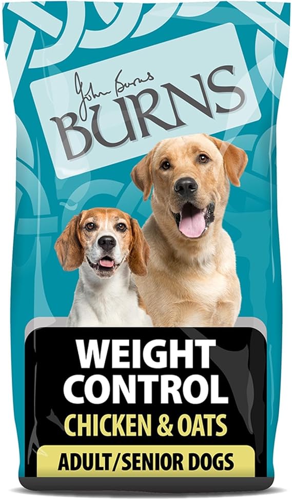 Burns Pet Nutrition Hypoallergenic Complete Dry Dog Food Adult and Senior Dog Weight Control Chicken and Oats 6 kg