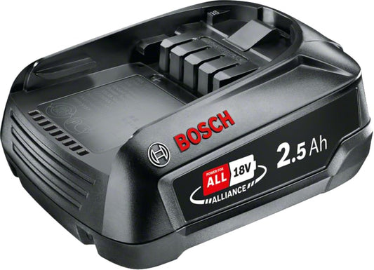 Bosch 1600A005B0 Battery Pack PBA 18V 2.5Ah W-B, 18 V, Black