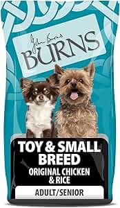 Burns Pet Nutrition Hypoallergenic Complete Dry Dog Food Adult and Senior Dog Small/Toy Breed Chicken and Rice 6 kg