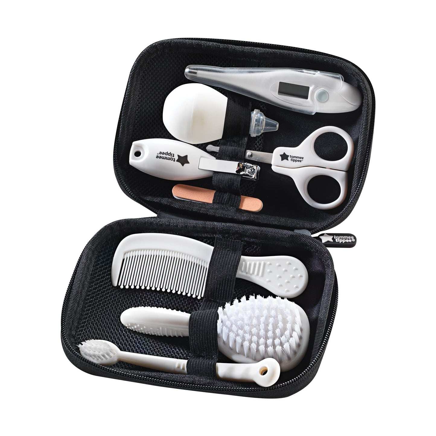 Tommee Tippee Baby Healthcare and Grooming Kit, 9x Essential Newborn Care Items for Home and Travel, Wipe-Clean and Waterproof Travel Case